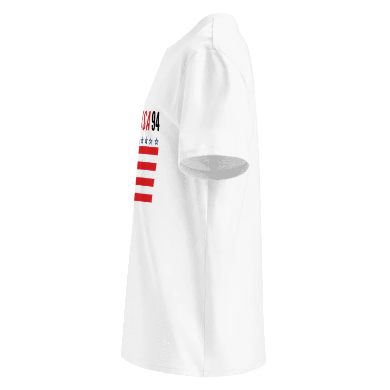 USA 1994 World Cup Retro Football T-Shirt Classic Wihte/Heather Grey