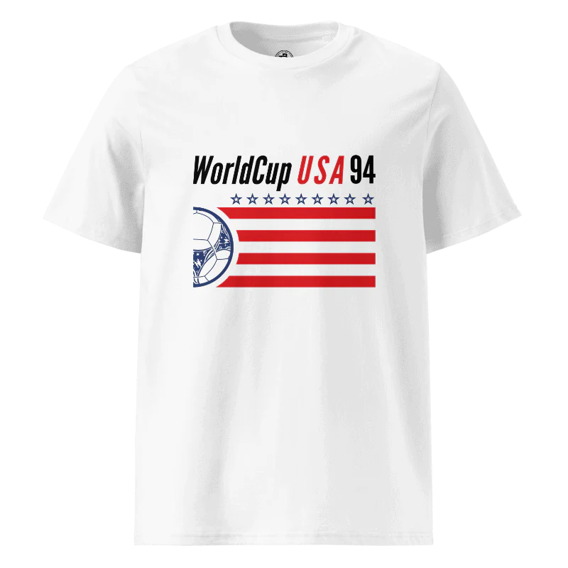 USA 1994 World Cup Retro Football T-Shirt Classic Wihte/Heather Grey