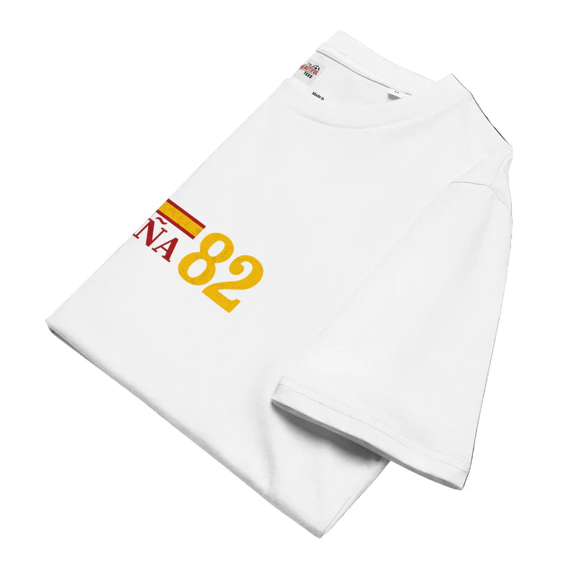 España 82- Retro World Cup T-Shirt White/Black