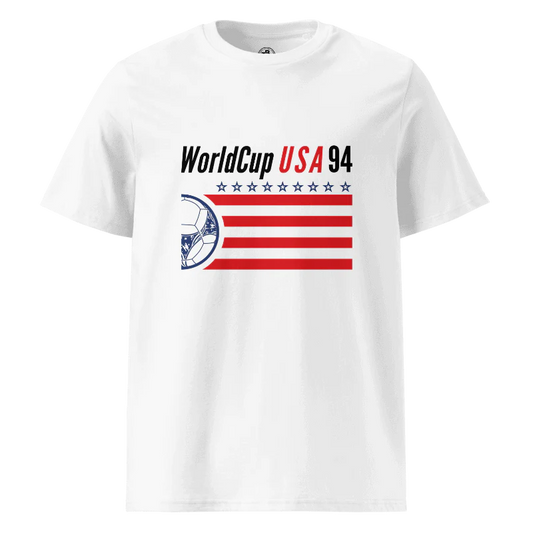 USA 1994 World Cup Retro Football T-Shirt  Classic Wihte/Heather Grey