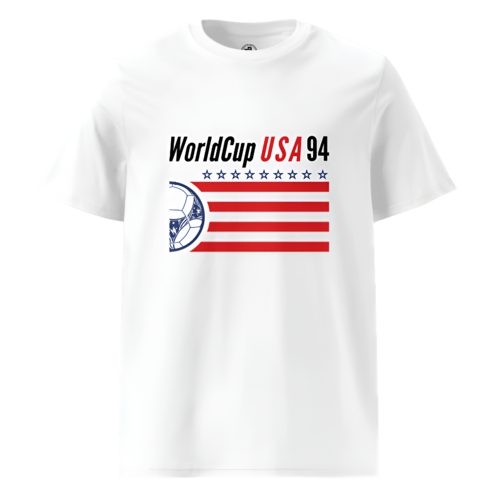 USA 1994 World Cup Retro Football T-Shirt  Classic Wihte/Heather Grey