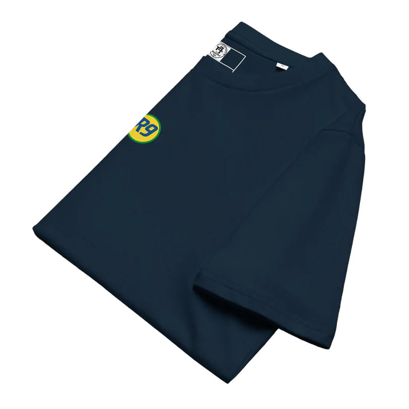 R9 T-Shirt | Ronaldo 9 Football Tee in Black, Navy & White